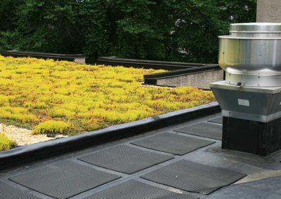 Flat rubber roof installation. Collins Roofing Inc